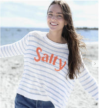Wooden Ships - Women's Salty Striped Crew Sweater