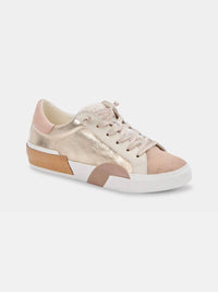 Dolce Vita Women's Zina Plush Sneaker in gold - women's sneaker - detail view