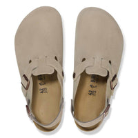 BIRKENSTOCK Women's Tokio Ii Suede Clogs in taupe - women's shoe - detail view