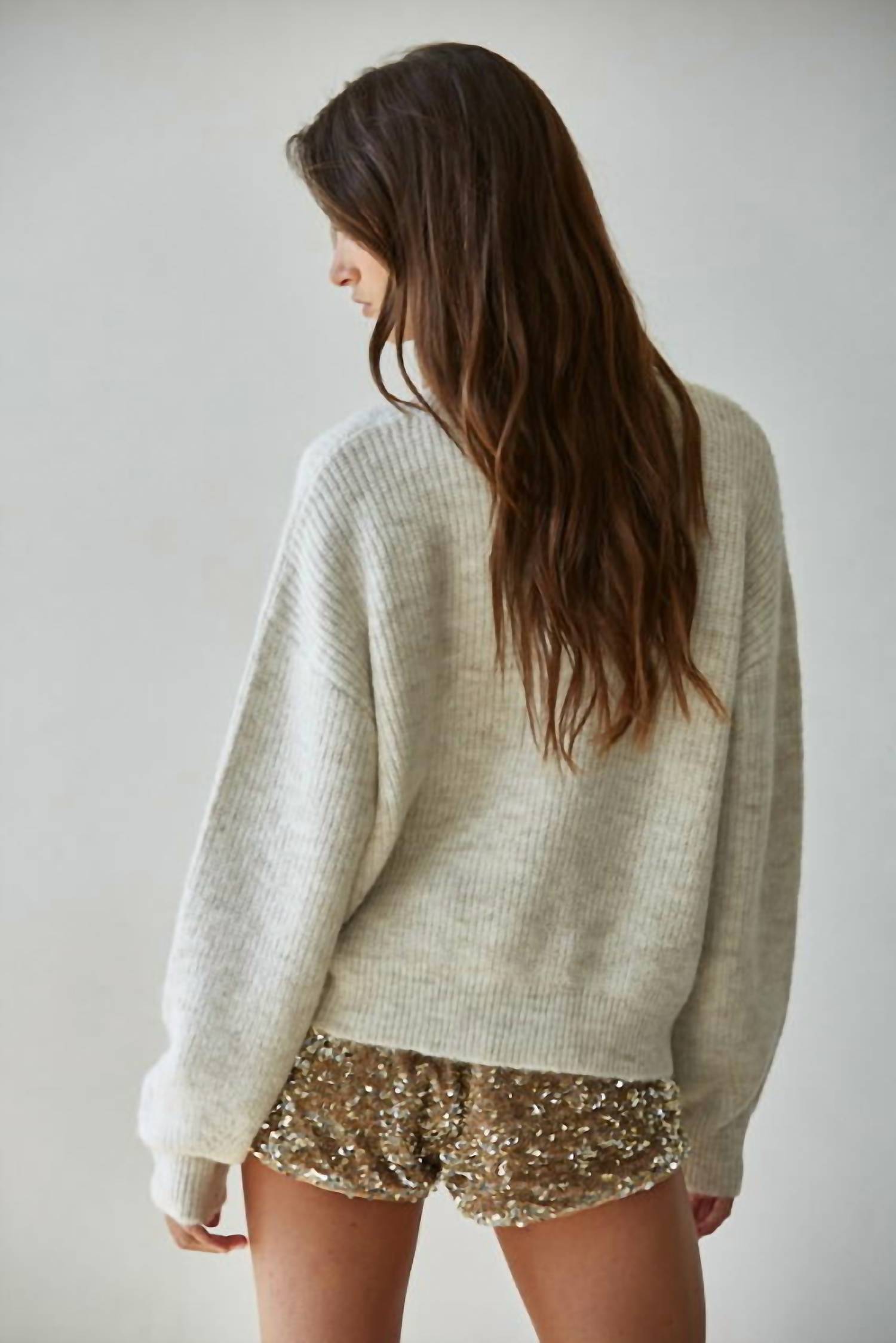 By Together The Sophie Cardigan in oatmeal - women's cardigan - alternate view