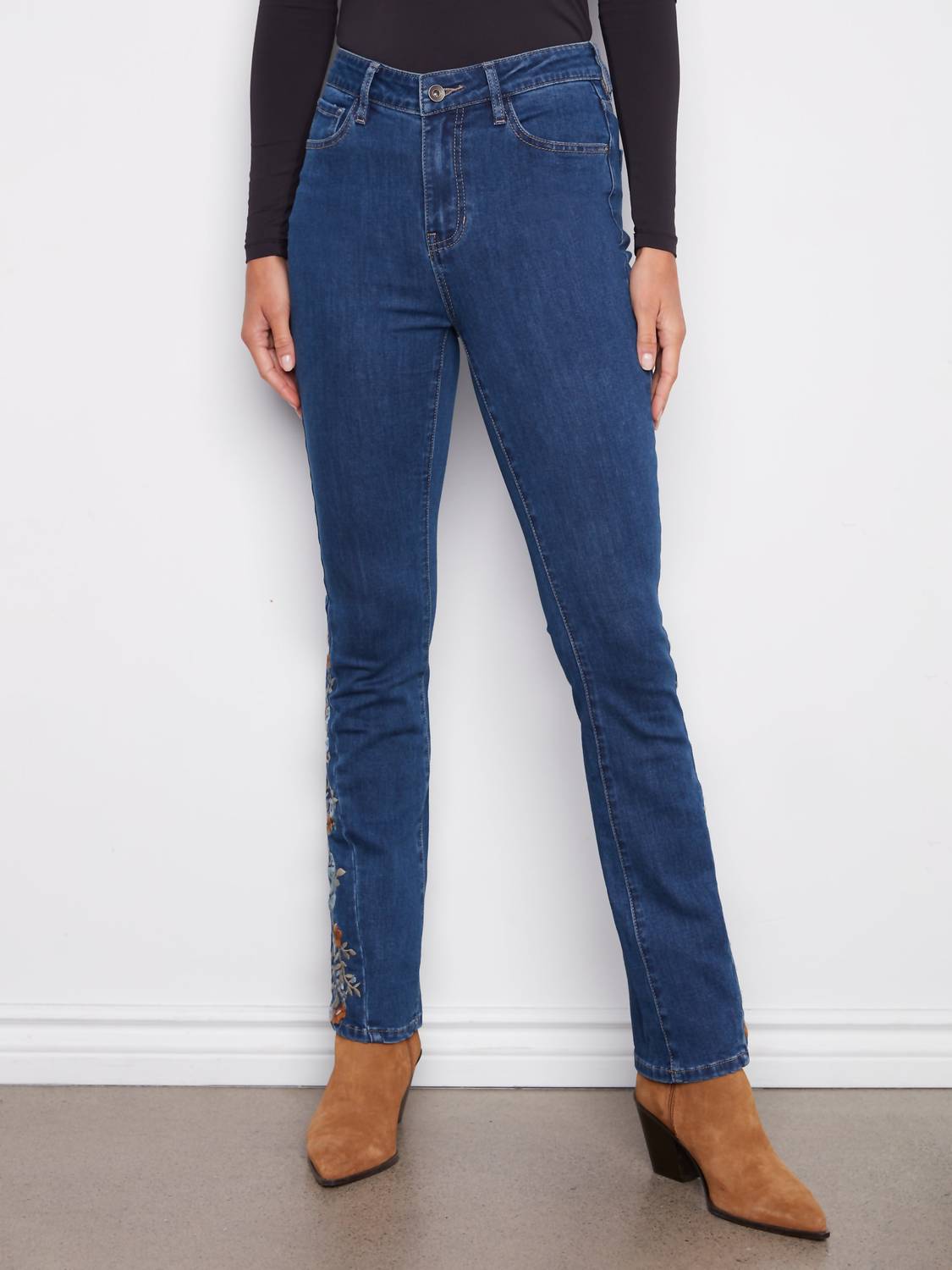 Charlie B - Bootcut Jeans With Embroidered Side Inserts