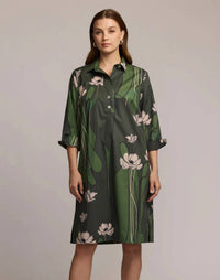 Hinson Wu - Charlotte Quarter Sleeve Poppy Print Dress