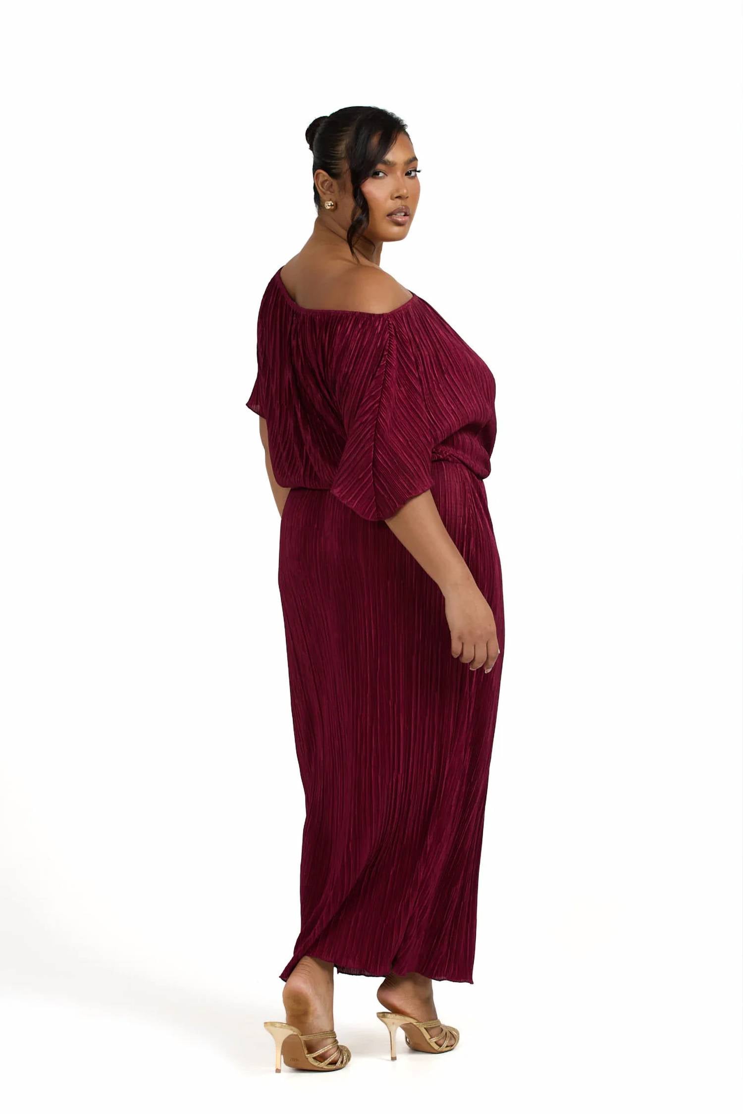 Fashion Szn Curve - Plisse Chic Midaxi Dress - Plus