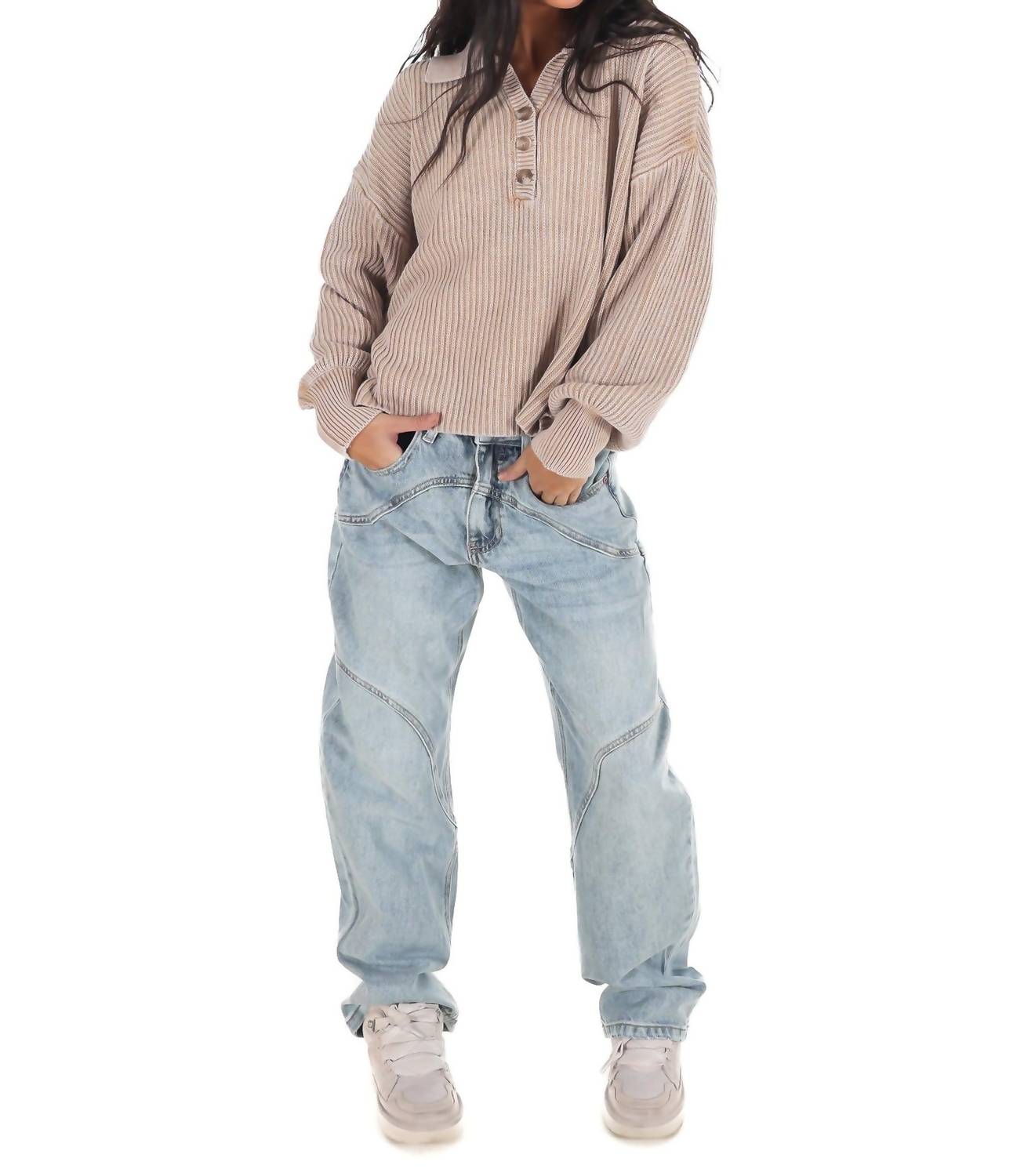 Zenana - Always on Point Collared Sweater