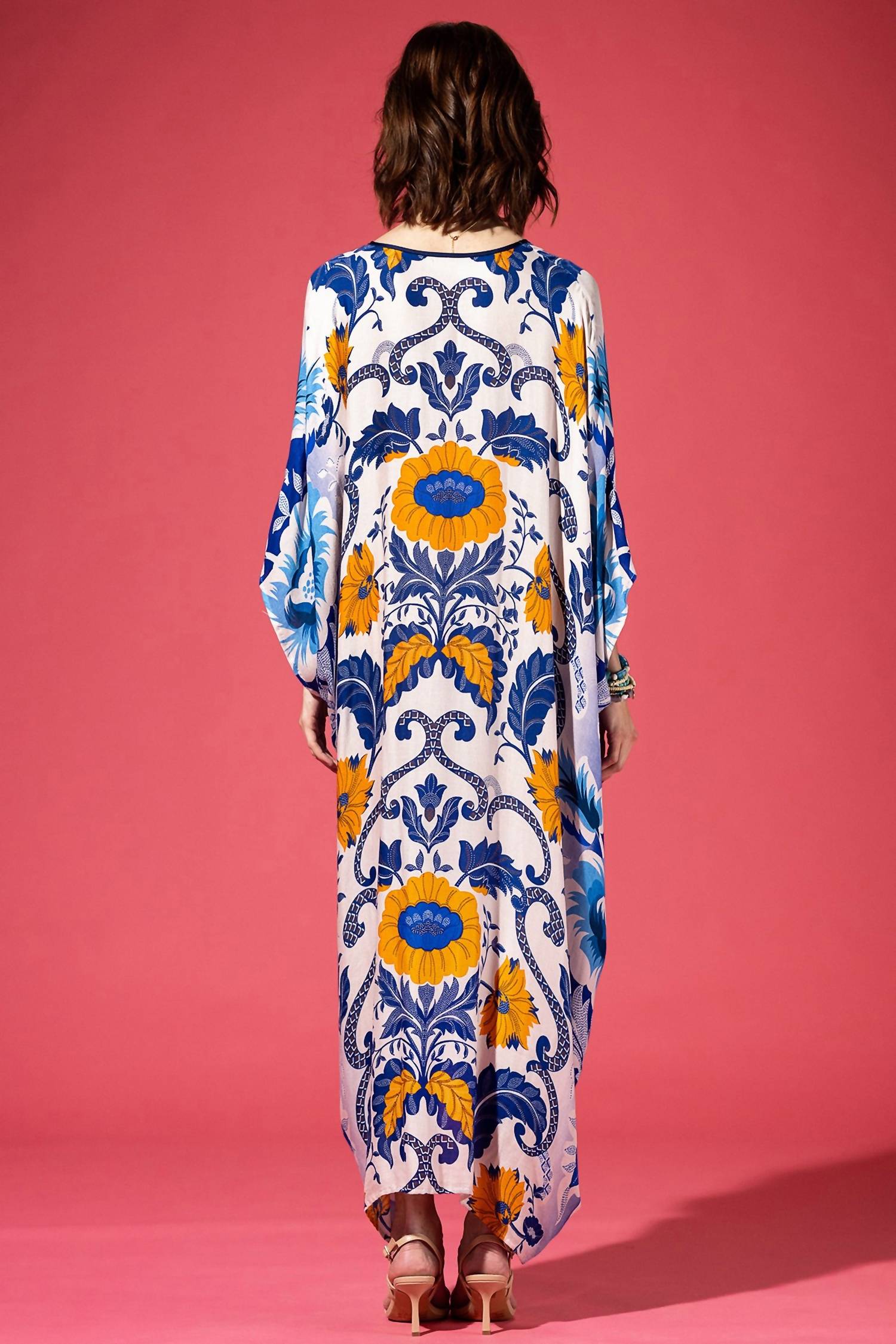 Urbanista - Mazarine Zinnia Floral Kaftan Dress