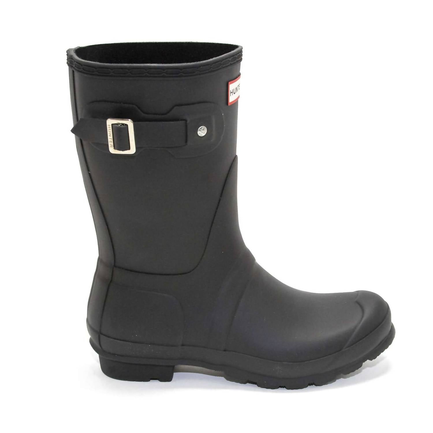 HUNTER Women's Original Short Rain Boots in black 1 - women's shoe - alternate view