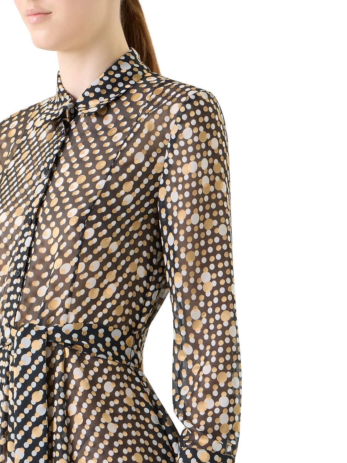 Akris Punto - Women's Midi Polka Dot Devore Dress