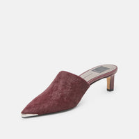 Dolce Vita Women's Lexy Calf Hair Heels in burgundy calf hair - women's shoe - alternate view