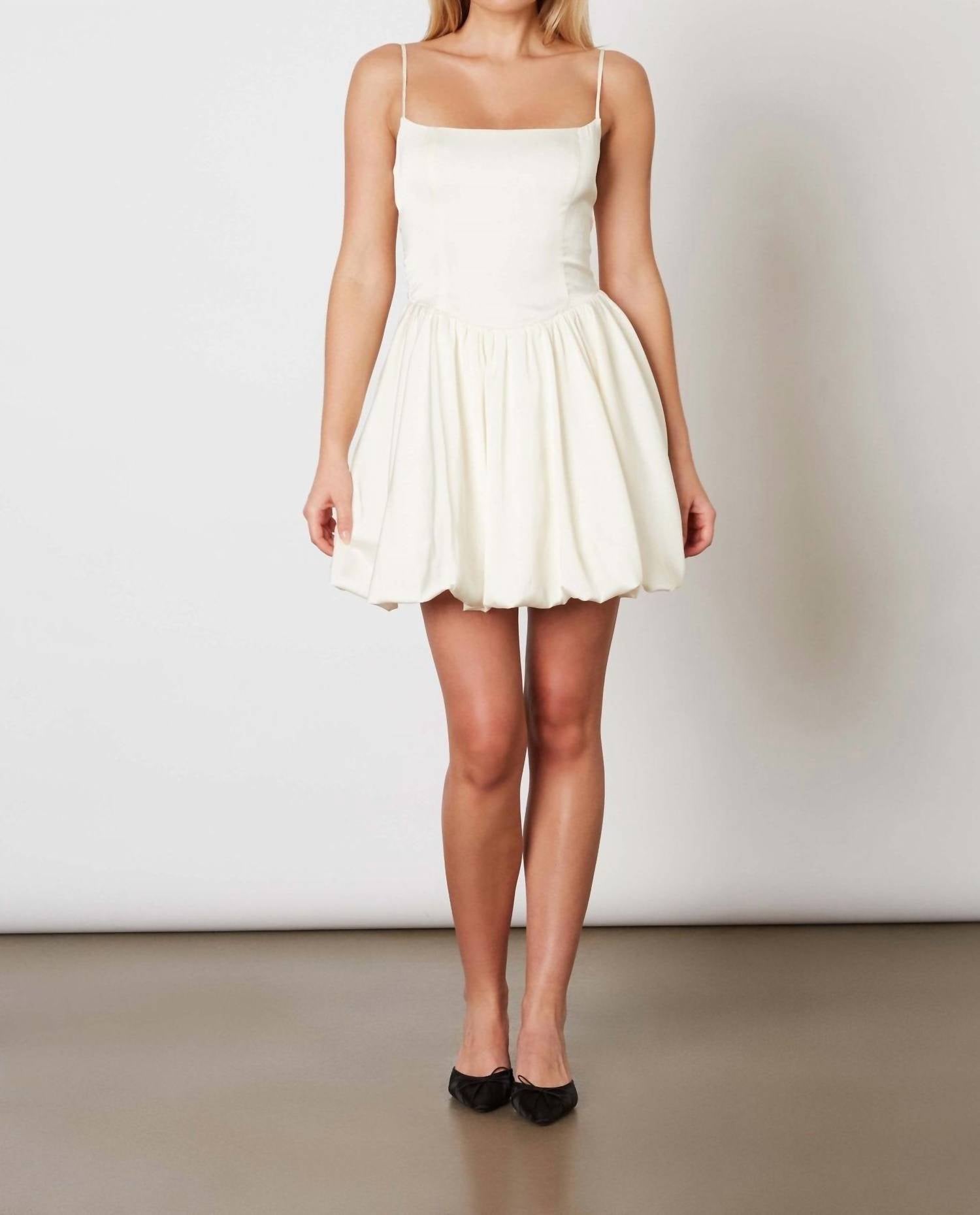 CLA Cami Mini Dress in white - women's dress - detail view