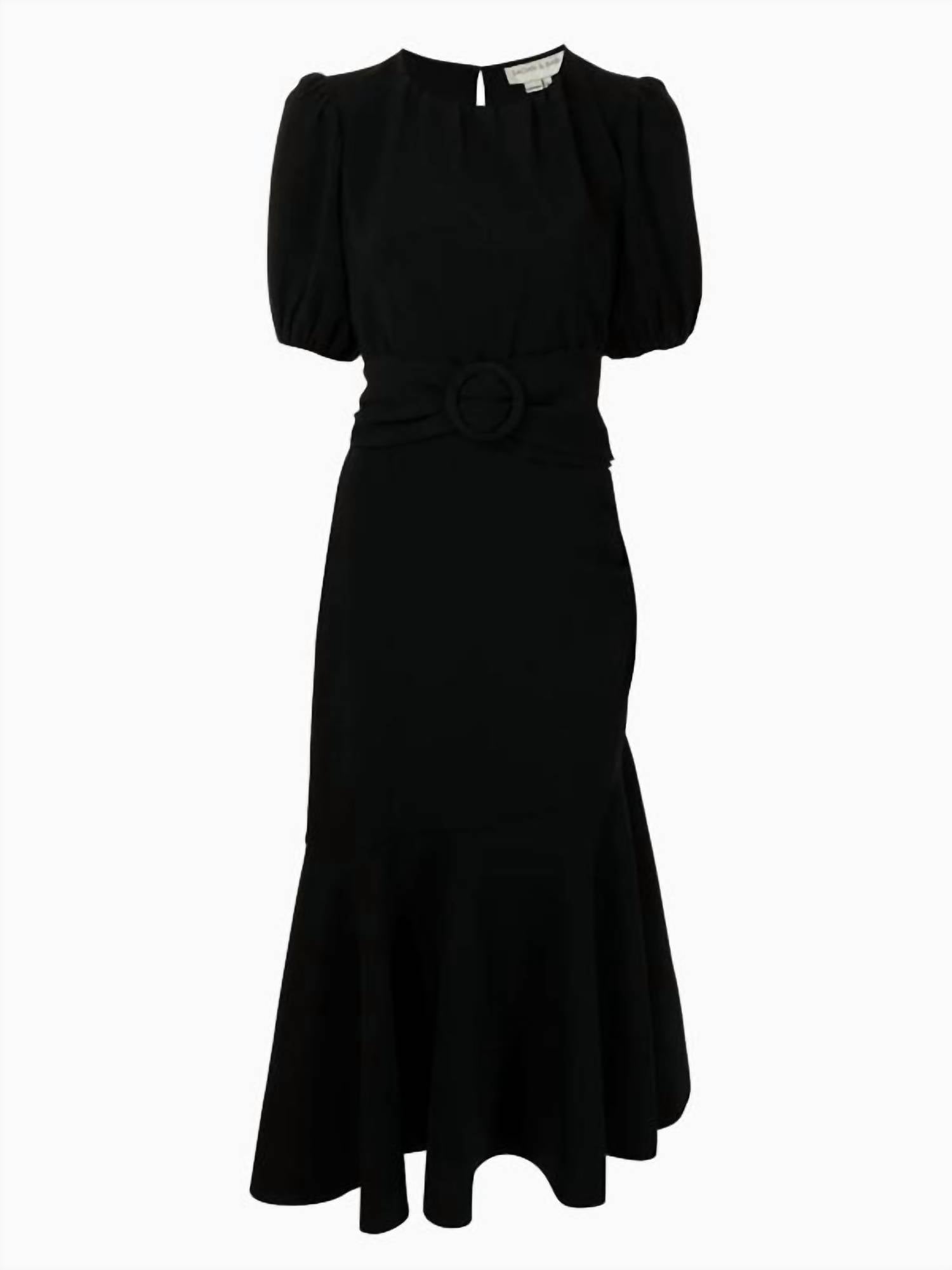 SACHIN & BABI Camila Puff Sleeve Mermaid Dress in black - women's dress - view 4