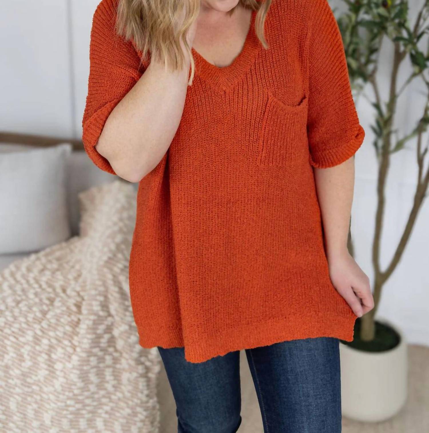 Michelle Mae - Annie Open Knit Top