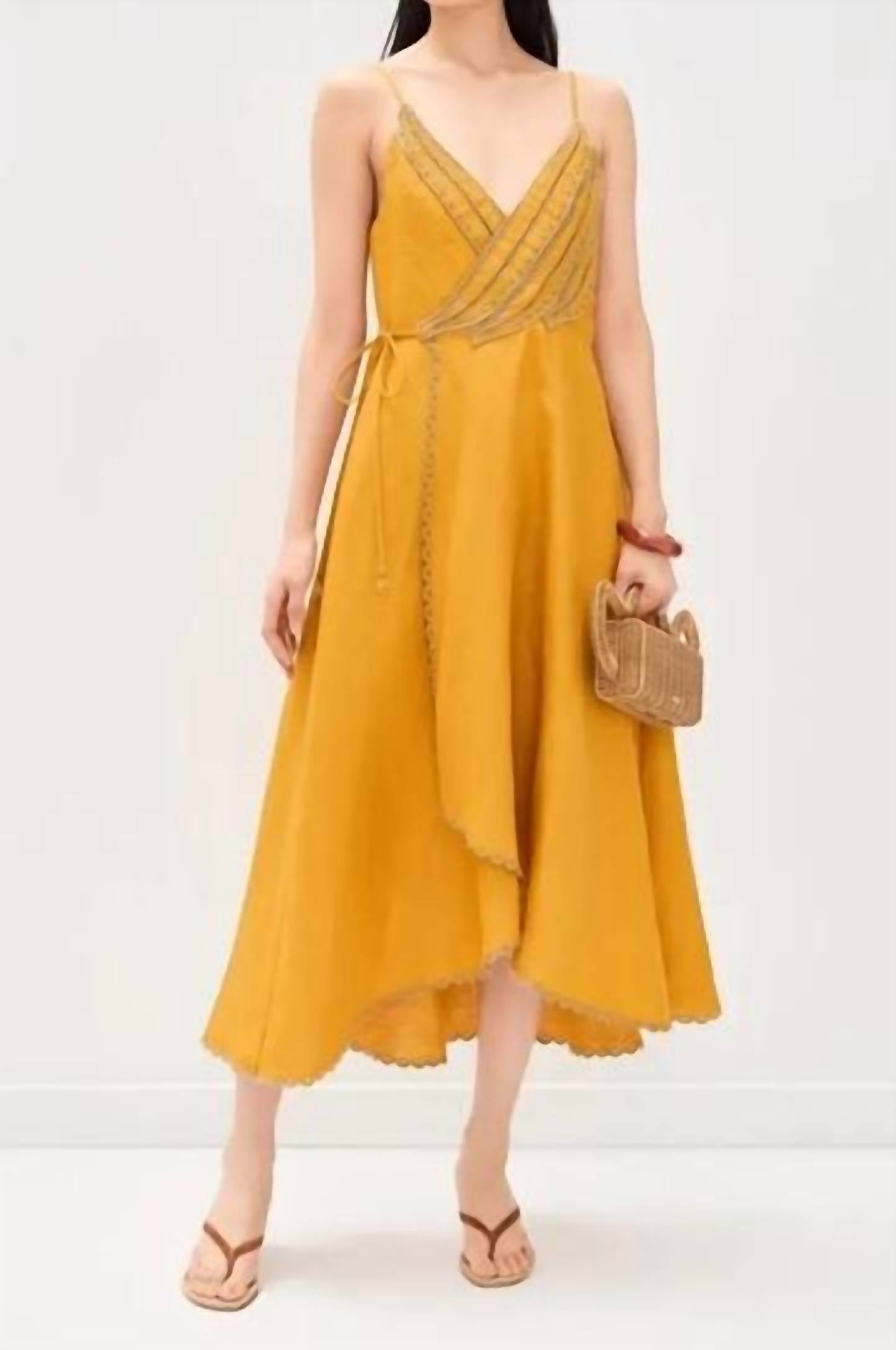 Farm Rio - Bananas Midi Wrap Dress