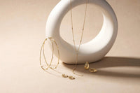 Eklexic - Women's Cz Studded Thin Oversized Hoops