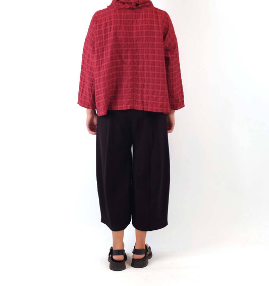 Gerties - Check Cowl Neck Long Sleeve Top