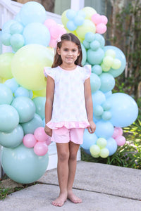Trotter Street Kids - Girl's Birthday Celebration Flutter Short Set