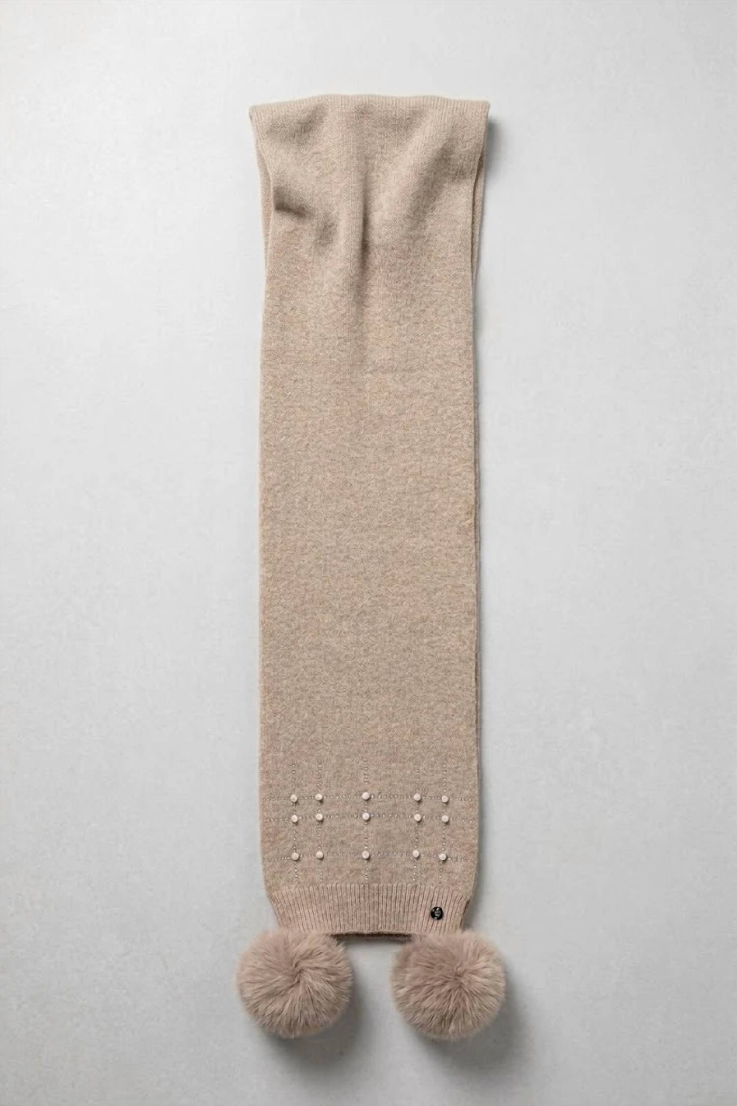 Joseph Ribkoff - Embellished Pom Pom Knit Scarf