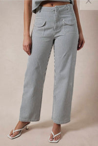 Gilli - Stripped Denim Long Pant