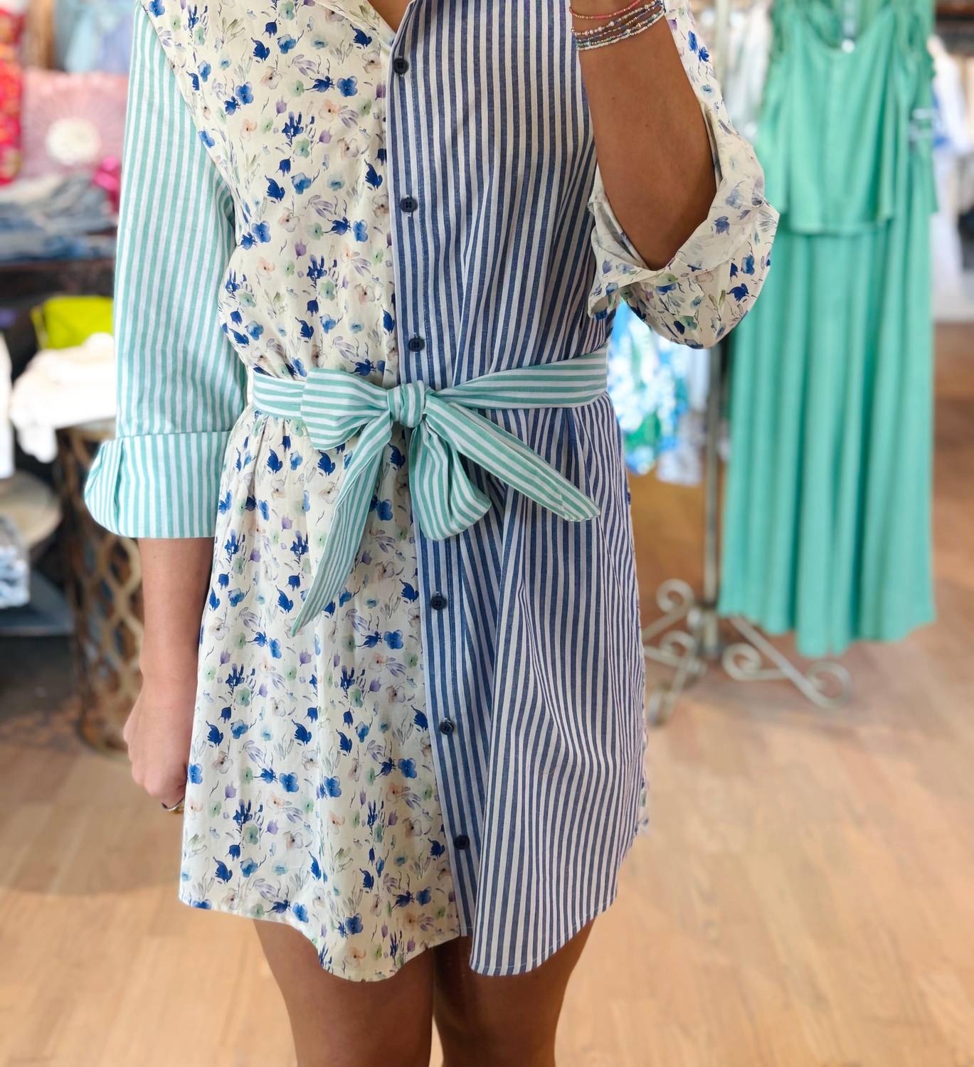 Meet Me In Santorini - Santorini Symphony Mix & Match Shirt Dress