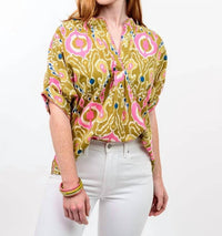 Ivy Jane - Women's Ikat Popover Top