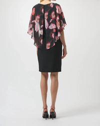 Joseph Ribkoff - Chiffon Cape Overlay Dress