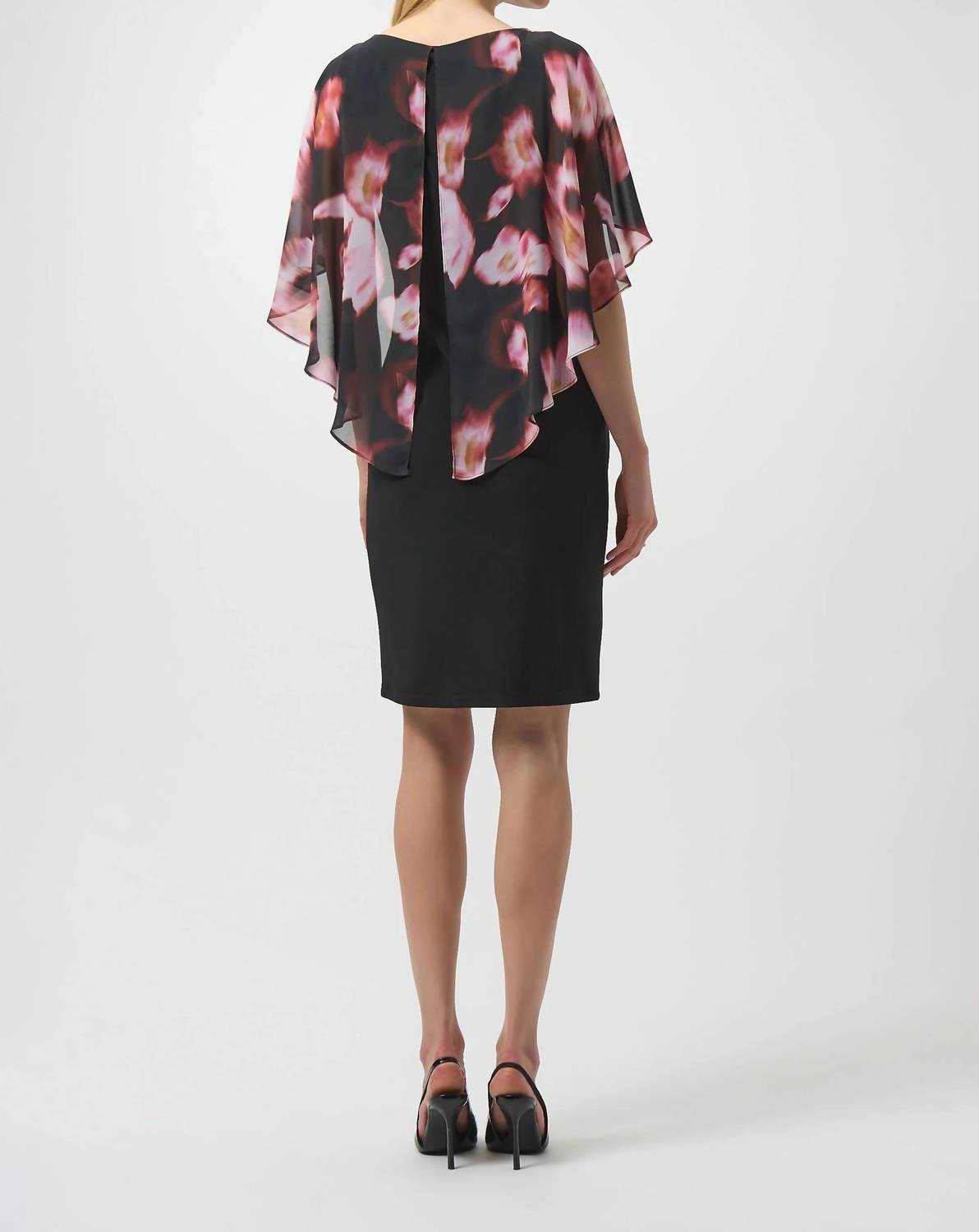 Joseph Ribkoff - Chiffon Cape Overlay Dress
