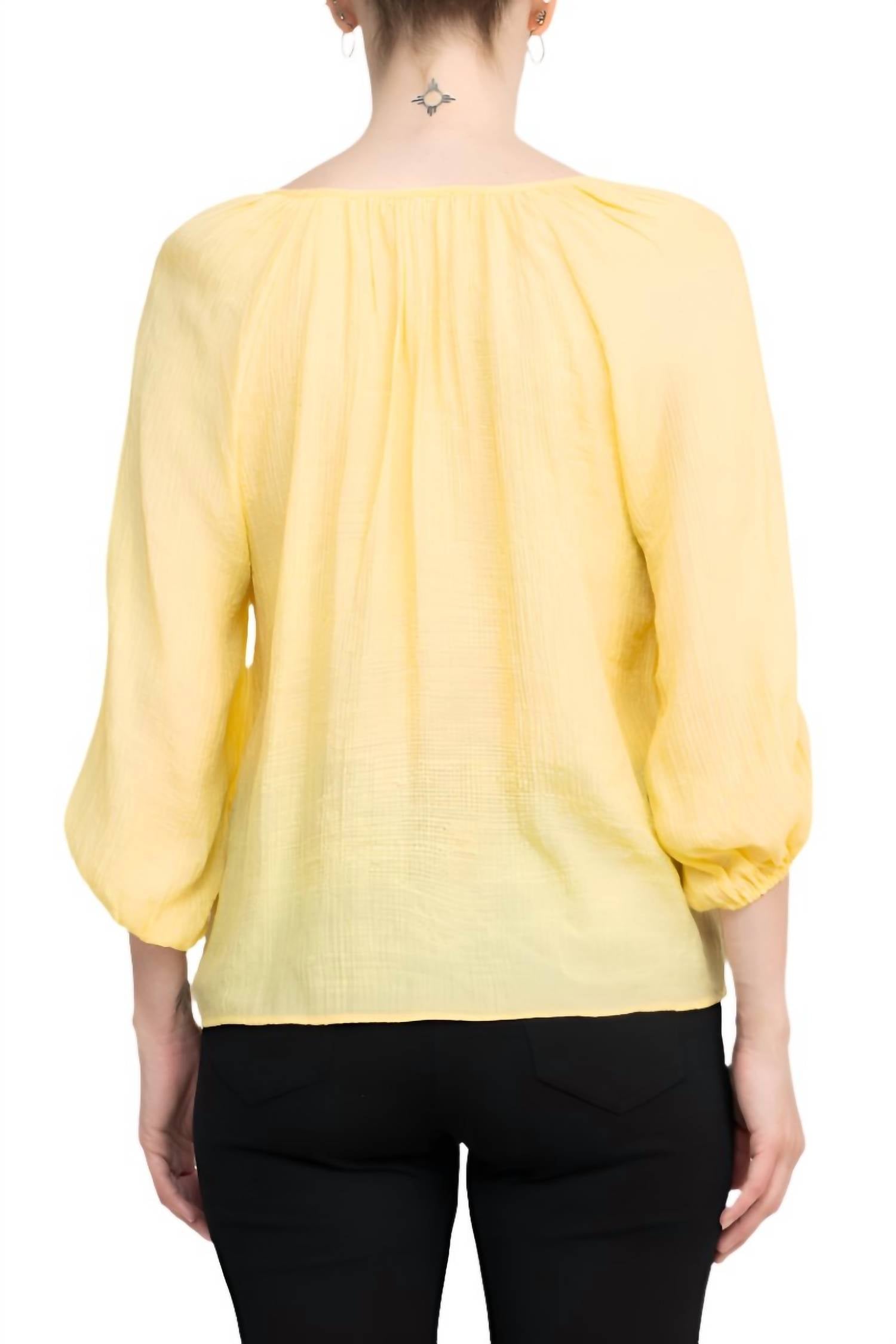 Zac & Rachel - Solid Crepe Chiffon Top