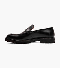 STACY ADAMS Men's Hale Moc Toe Bit Slip Ons in black - men's shoe - view 4