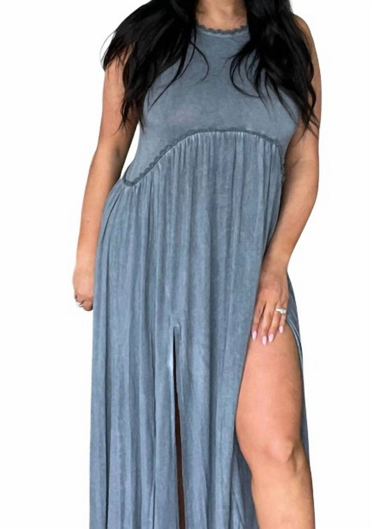 Pol - Front slit knit maxi dress