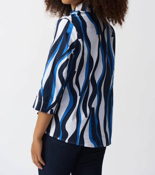 Joseph Ribkoff - Abstract Print Trapeze Top
