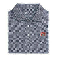 ONWARD RESERVE Men's Auburn Scope Printed Performance Polo in navy blue multi - men's shirt - detail view