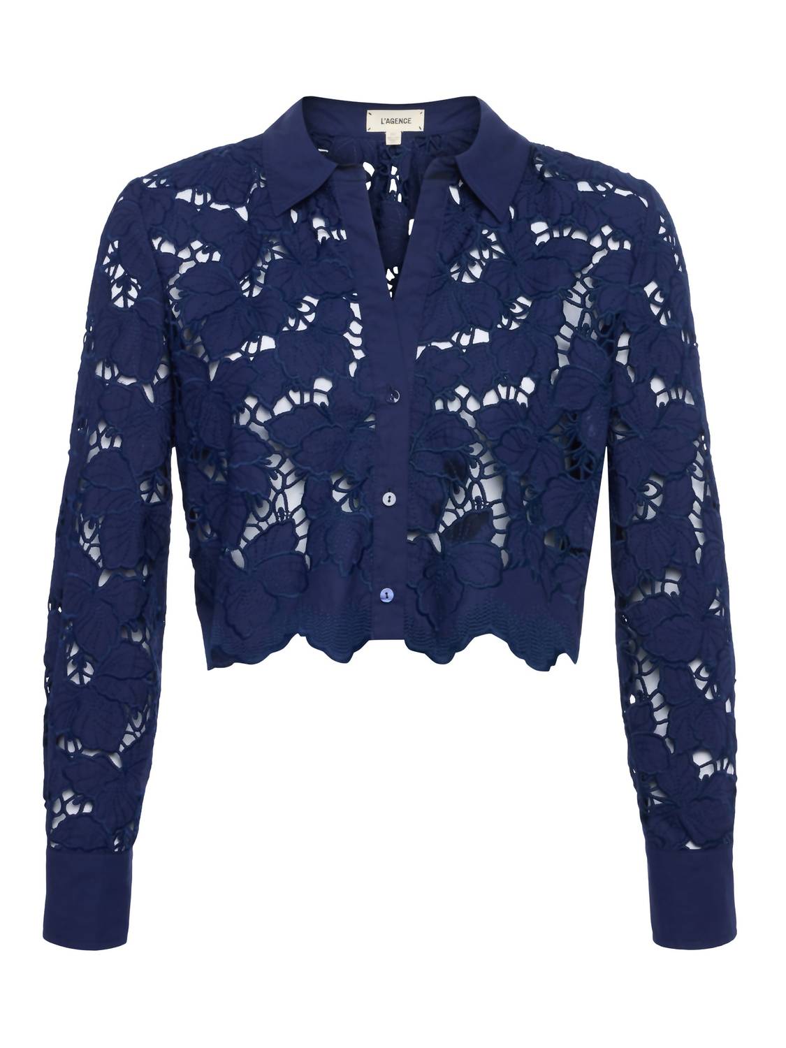 L'Agence - Women's Seychelle Cropped Button Down Top