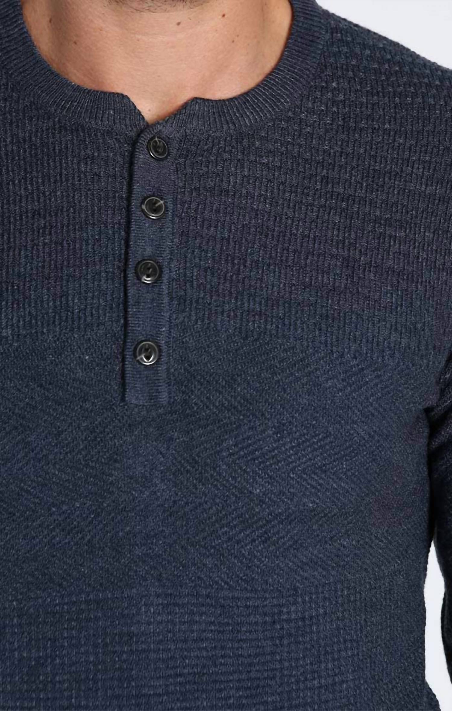 Jachs New York - Mixed Stitch Waffle Sweater Henley