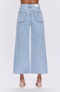 Pistola - Ana Raw Hem Ankle Wide Leg Jeans