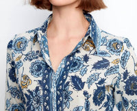 Charlie B - Printed Cotton Voile Button Up Blouse