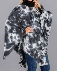 Funteze - Tie Dye Fringe Poncho