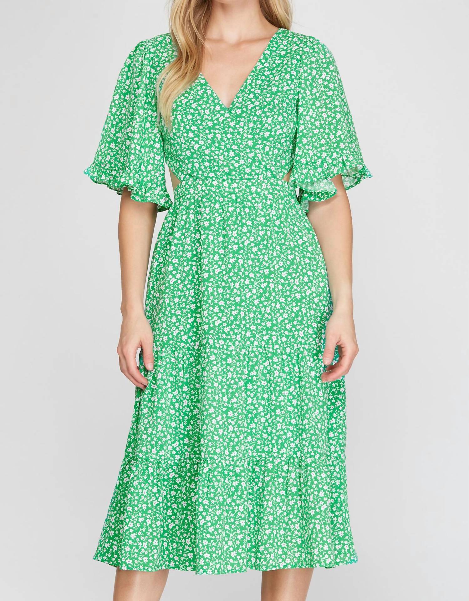 She + Sky - Midi Dress Floral
