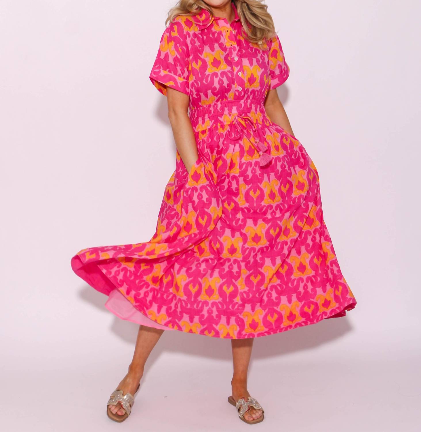 Ivy Jane - Ikatching Shirt Dress