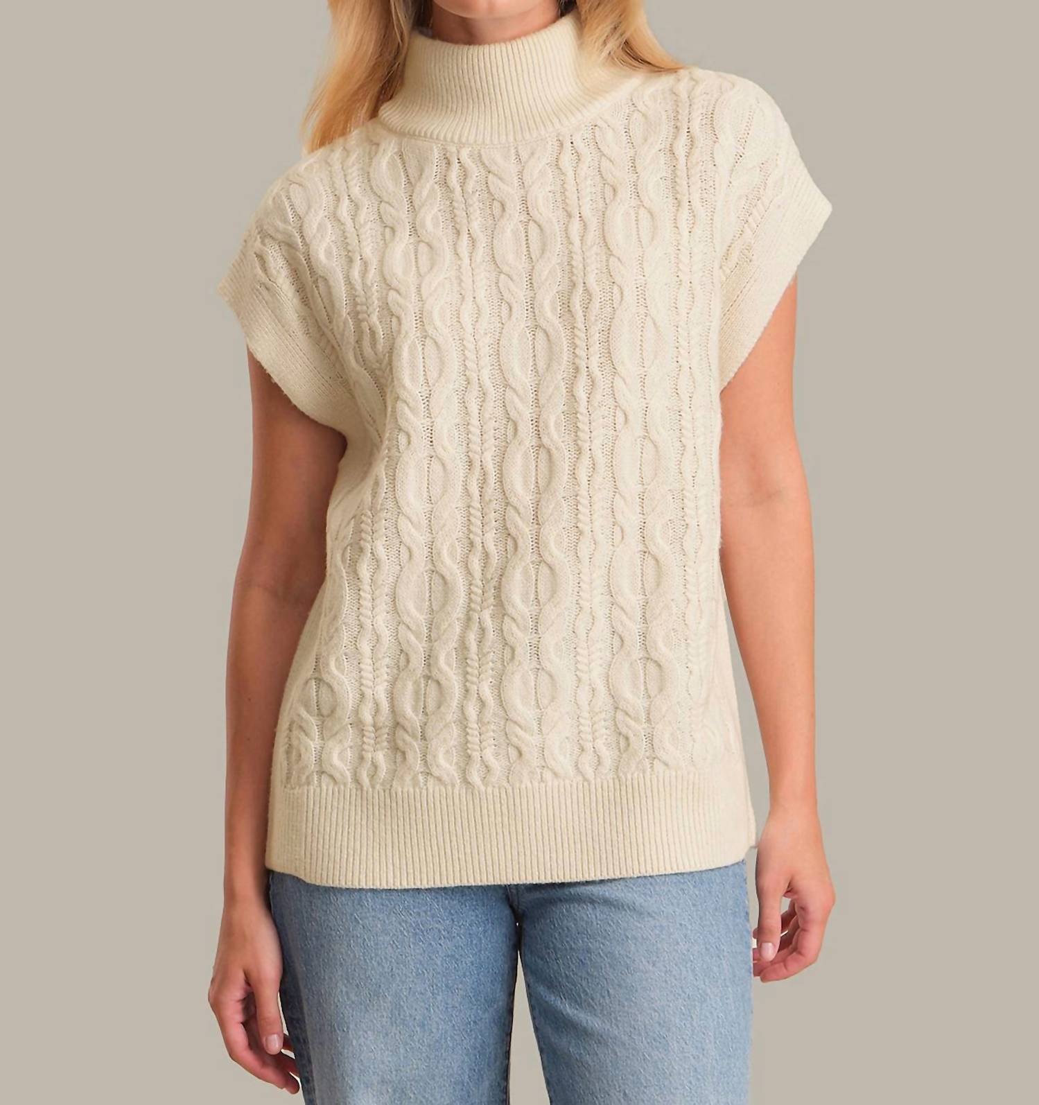 525 America - Rae Wool Cashmere Cable Vest