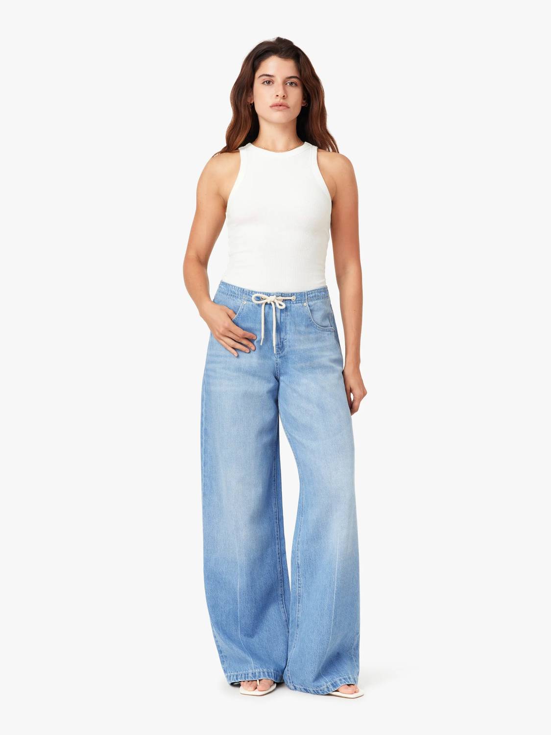 Habitual - Lia Drawstring Wide Leg Jeans