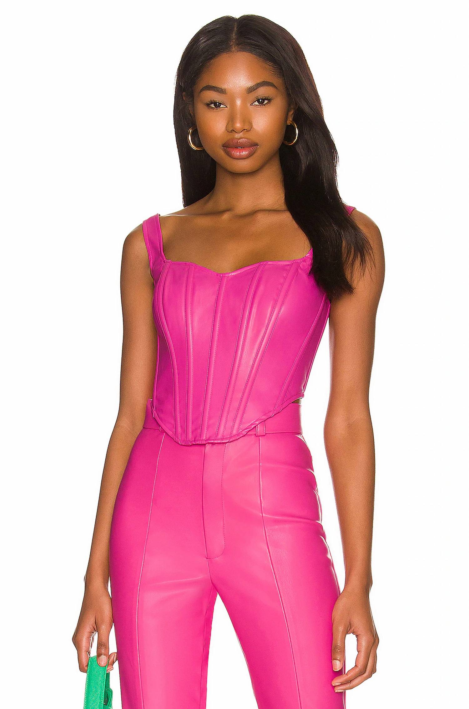 Bardot - Bustier Faux Leather Corset Top