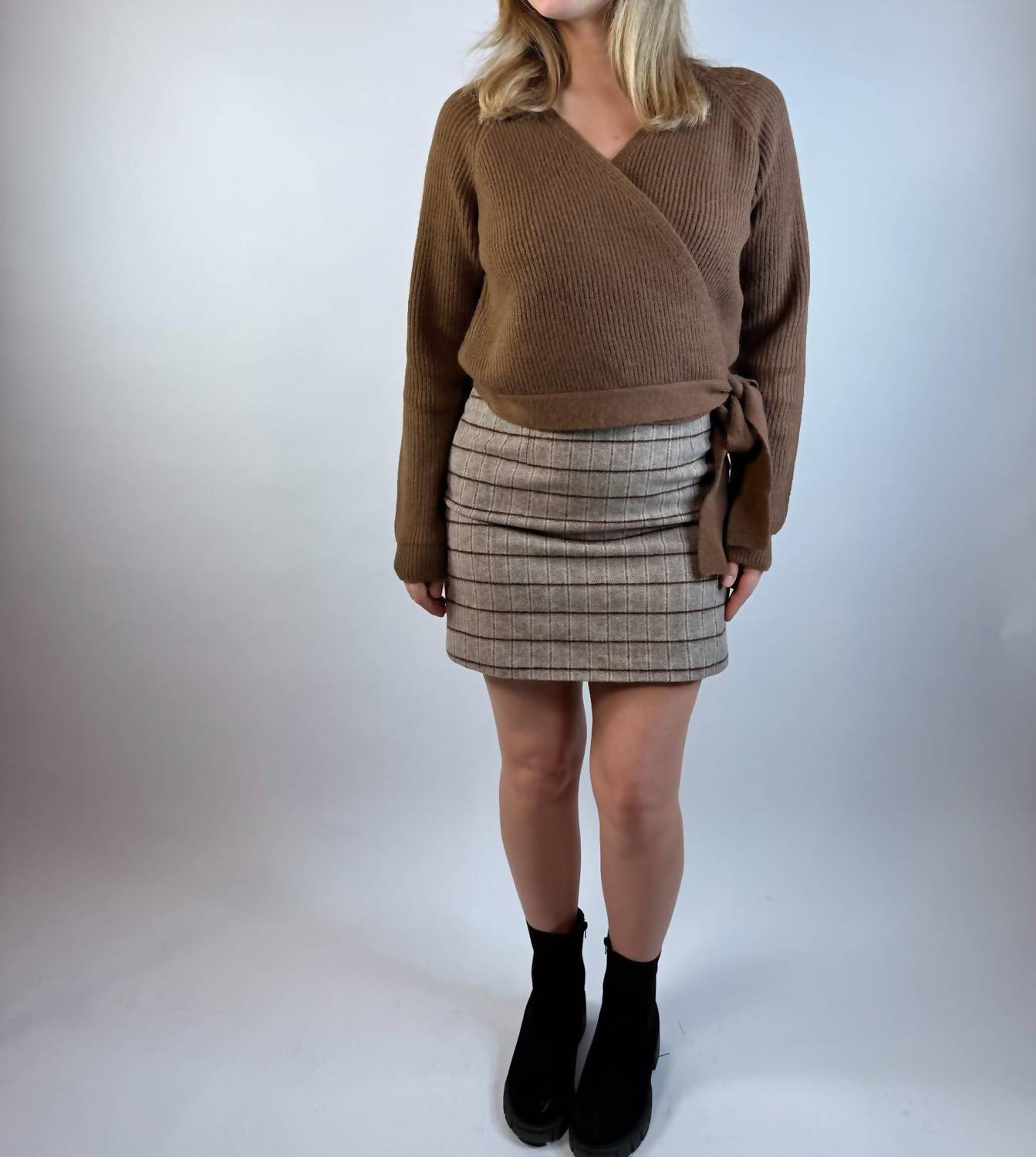 Crescent - Ella Plaid Mini Skirt