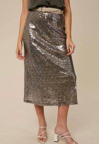 Listicle - Vegas Sequined Midi Skirt