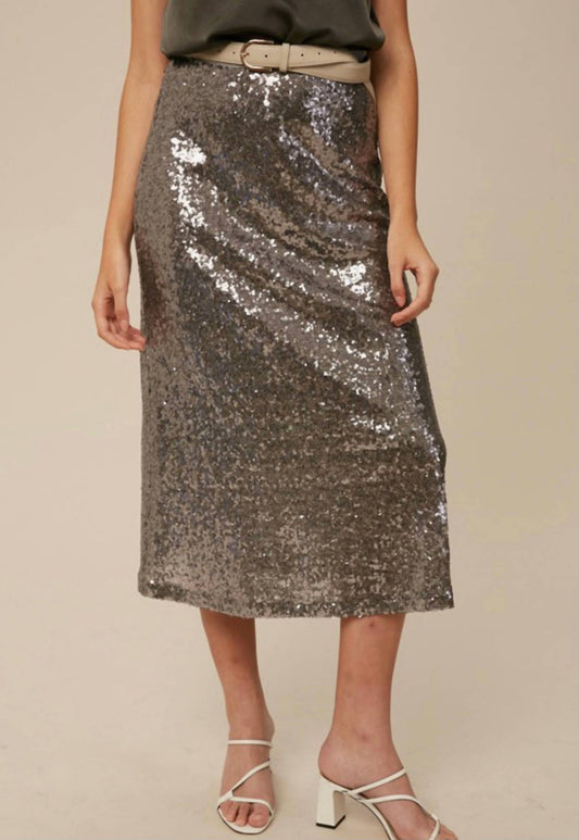 Listicle - Vegas Sequined Midi Skirt