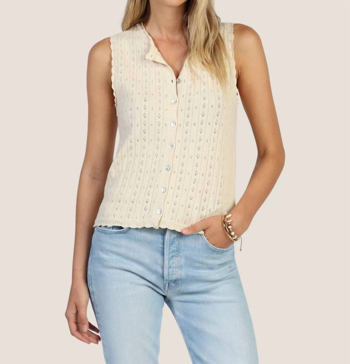 Dylan - Jesse Sleeveless Cardigan Sweater