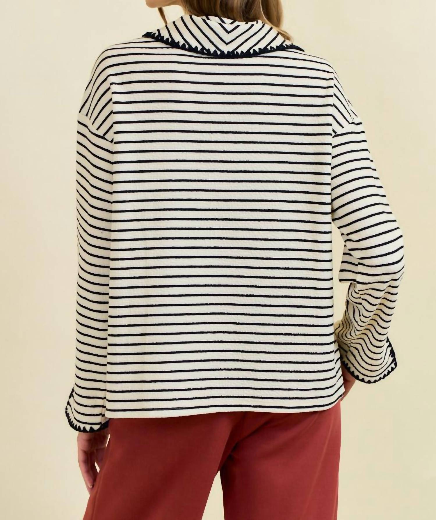 Doe And Rae - Avery Stripe Pullover