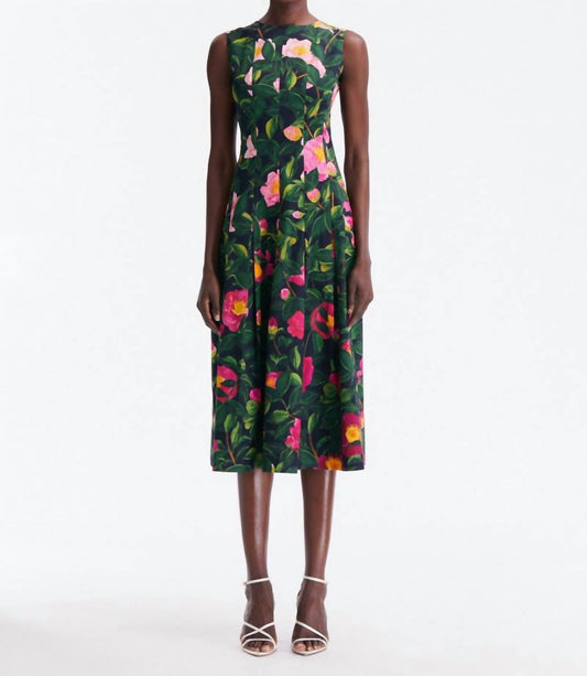 Oscar De La Renta - Camellia Poplin Midi Dress
