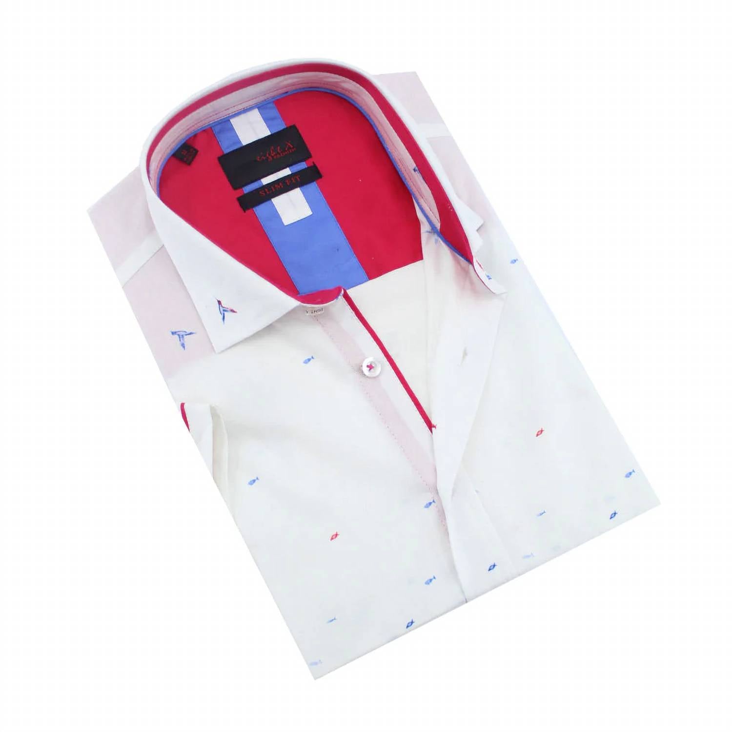 Eight X - Fluttering Hummingbird and Flounder Short Sleeve Shirt