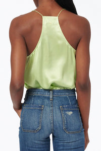RACER LACE-TRIM SILK CAMISOLE