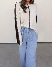 Wishlist - Drawstring Wide Leg Denim Pant