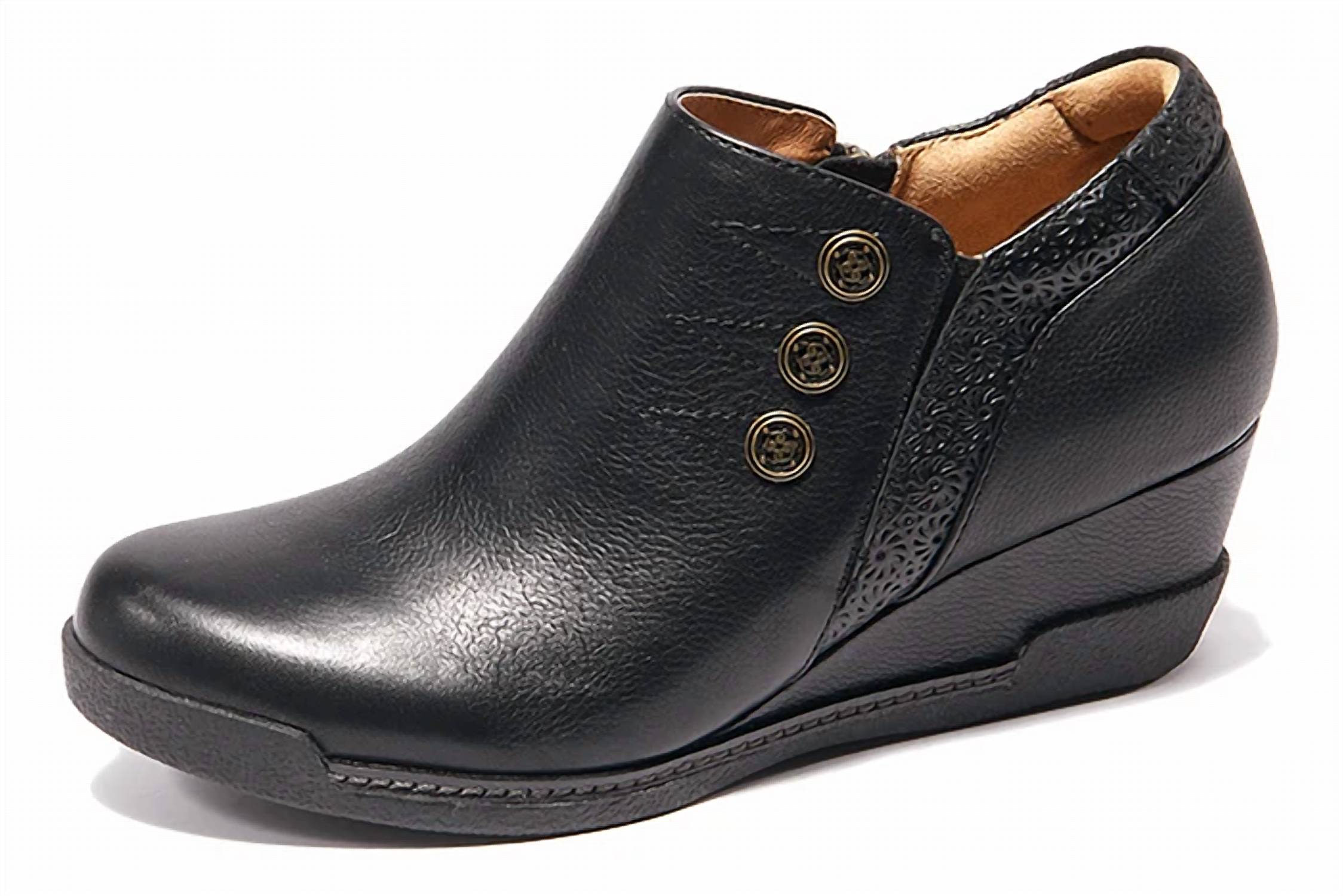 Halsa Footwear - Women's Devina Wedge Ankle Bootie